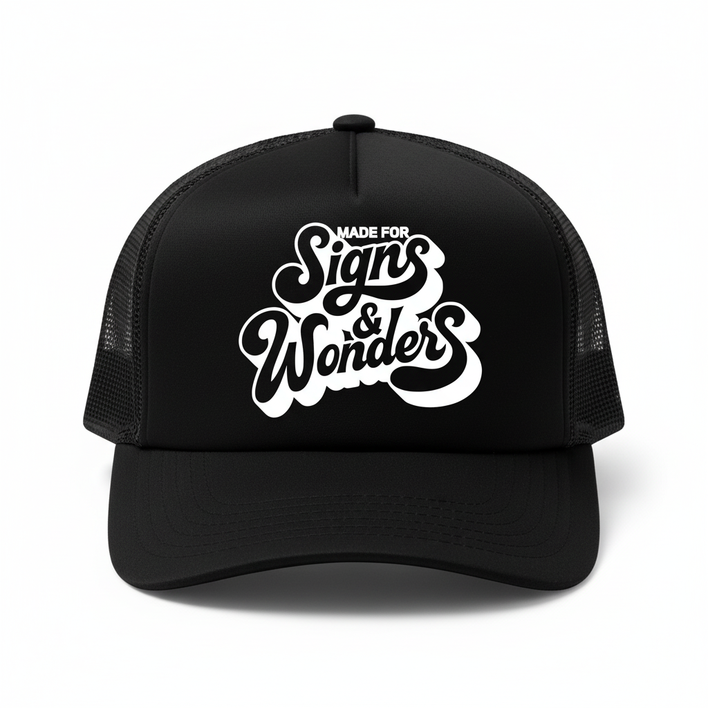 Black Trucker Hat with Chosen Genz Logo