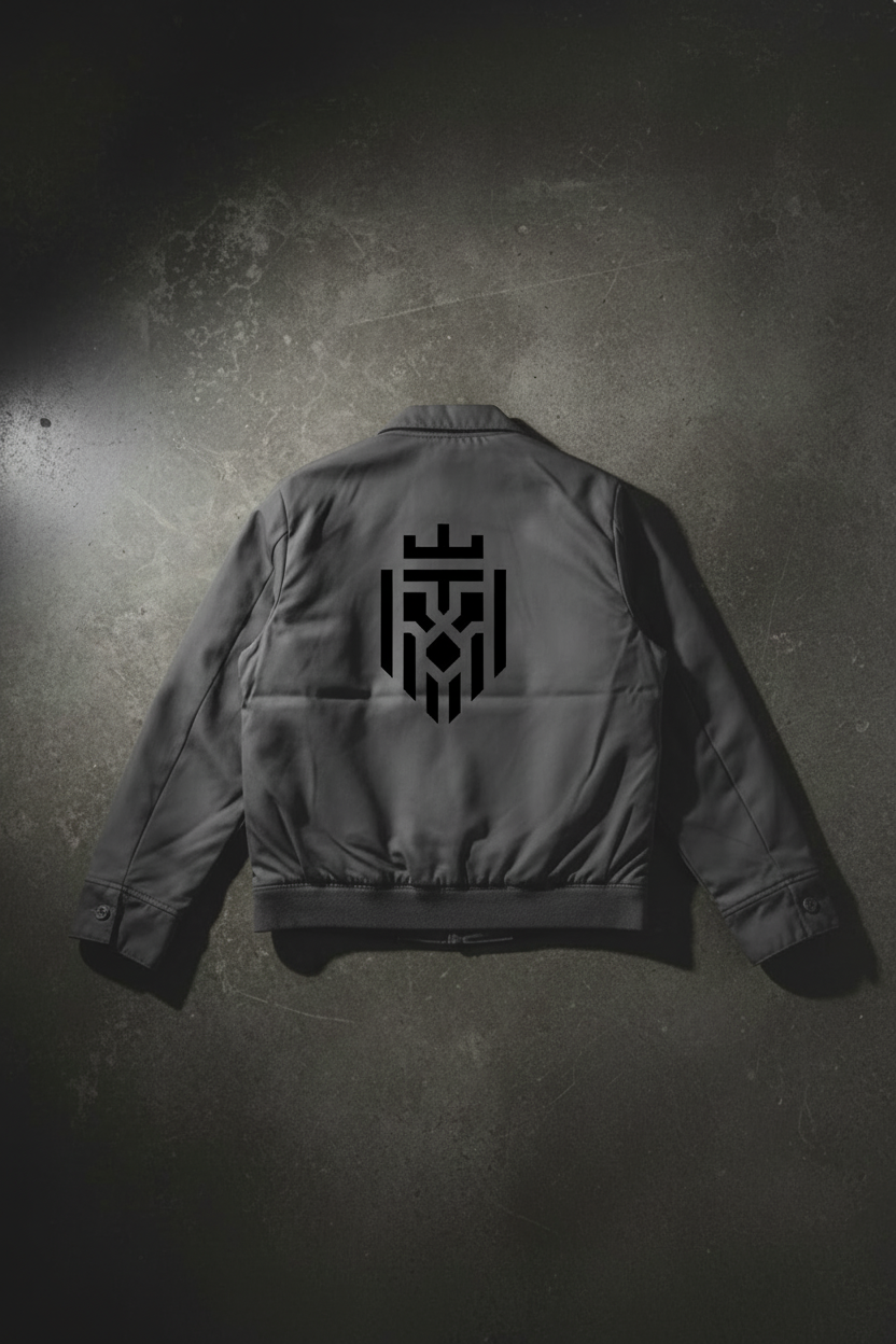 Bomber jacket back - gradient studio lighting